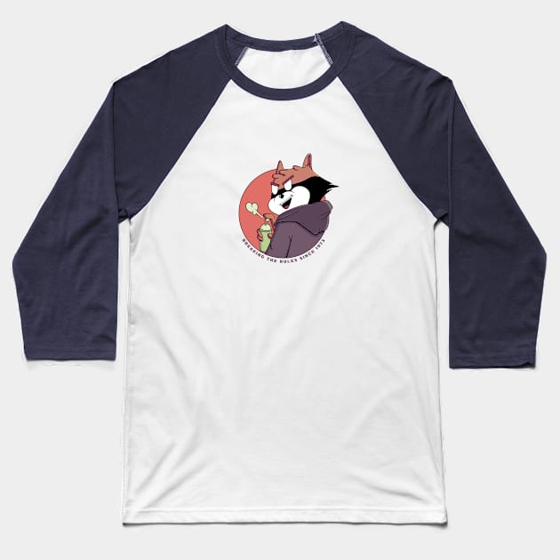Raccoon - Vandalism Baseball T-Shirt by NathanRiccelle